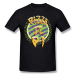 Mens Novelty T-Shirt Pizza Pi Style Crew Neck Short Sleeves Tees