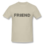 Cotton T Shirt for Men Friend Enemy Human People Persons Comfortable O-Neck Short Sleeves Shirt