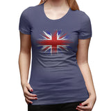 Women’s T-shirt Union Jack Sexy Crew Neck Short Sleeve Tops