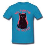 Men's Graphic T Shirt Wicked Kitten Style Round Neck Short Sleeves Blouse Tops