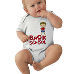 Toddler Climbing Bodysuit Back To School Cartoon Graphic Unisex Babys Short Sleeves Playsuit