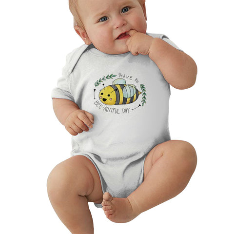 Toddler Climbing Bodysuit Kawaii Bee Cool Graphic Unisex Babys Short Sleeves Climbing T-Shirt