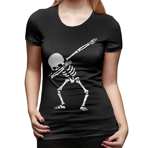 Novelty T Shirt for Women Skull Flowy Crew Neck Short Sleeve Tops