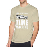 Cotton T Shirt for Men My Other Car Is A Time Machine Cool Crew Neck Short Sleeves Tee