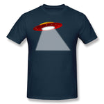 Men's Graphic T Shirt Ufo Flying Saucer Flying Disc Alien Breathable Crew Neck Short Sleeves Shirt