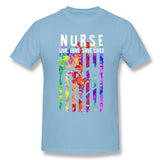 Men's Graphic T Shirt Nurse Live Love Save Lives Cool O-Neck Short Sleeves Blouse Tops