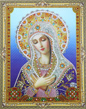 Diamond Painting DIY 5D Special Shape Rhinestones, Catholic Religion Virgin Mary Son of Jesus Drill Crystal Diamond Art Kits for Home Wall Decor