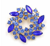 Women's Crystal Brooch Fashion Floral Accessories Christmas Party Valentine's Day Gifts For Wife Mom