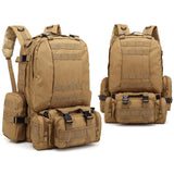 Military Tactical Backpack 55L Molle Bag Army Assault Pack Detachable Rucksack for Work School Camping Hiking