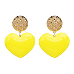 Women's Peach Heart Earrings Vintage Earrings Fashion Clothing Jewelry