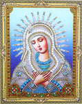 Diamond Painting DIY 5D Special Shape Rhinestones, Catholic Religion Virgin Mary Son of Jesus Drill Crystal Diamond Art Kits for Home Wall Decor