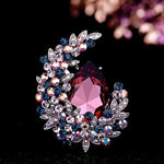 Women's Brooch Accessories All-Match Crystal Corsage Simple Atmosphere Pin Decoration