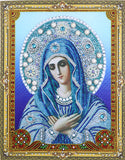 Diamond Painting DIY 5D Special Shape Rhinestones, Catholic Religion Virgin Mary Son of Jesus Drill Crystal Diamond Art Kits for Home Wall Decor