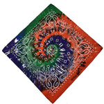 12 pcs Men's Bandana Scarf Stylish Paisley Pocket Squares Tie Dye Cowboy Wraps Headwraps for Hip Hop