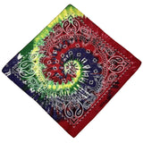 12 pcs Men's Bandana Scarf Stylish Paisley Pocket Squares Tie Dye Cowboy Wraps Headwraps for Hip Hop