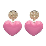 Women's Peach Heart Earrings Vintage Earrings Fashion Clothing Jewelry