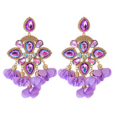 Women's Personality Boho Colorful Flower Earrings Fashion Costume Jewelry