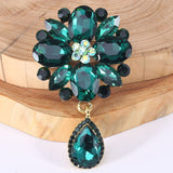 Wedding Bridal Big Crystal Rhinestone Bouquet Brooch Shawl Pin for Women