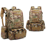 Military Tactical Backpack 55L Molle Bag Army Assault Pack Detachable Rucksack for Work School Camping Hiking