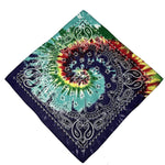 12 pcs Men's Bandana Scarf Stylish Paisley Pocket Squares Tie Dye Cowboy Wraps Headwraps for Hip Hop