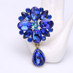 Wedding Bridal Big Crystal Rhinestone Bouquet Brooch Shawl Pin for Women