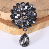 Wedding Bridal Big Crystal Rhinestone Bouquet Brooch Shawl Pin for Women