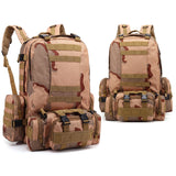 Military Tactical Backpack 55L Molle Bag Army Assault Pack Detachable Rucksack for Work School Camping Hiking