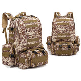 Military Tactical Backpack 55L Molle Bag Army Assault Pack Detachable Rucksack for Work School Camping Hiking