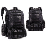 Military Tactical Backpack 55L Molle Bag Army Assault Pack Detachable Rucksack for Work School Camping Hiking