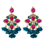 Women's Personality Boho Colorful Flower Earrings Fashion Costume Jewelry