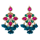 Women's Personality Boho Colorful Flower Earrings Fashion Costume Jewelry