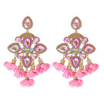 Women's Personality Boho Colorful Flower Earrings Fashion Costume Jewelry