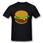 Men's Graphic T Shirt Hamburger Cheeseburger Fast Food Comfy Crew Neck Short Sleeves Tees