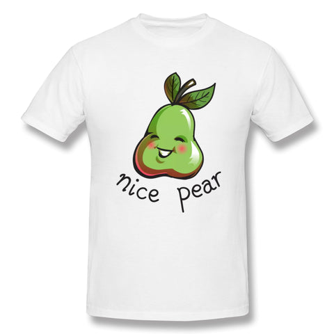 Men's Graphic T Shirt Nice Pear Comfy O-Neck Short Sleeves Tees