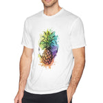 Men's Graphic T Shirt Watercolor Pineapple Breathable Crew Neck Short Sleeves Tees