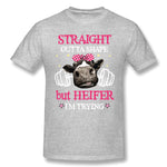 Men's Casual T-shirt Straight Outta Shape But Heifer Im Trying For Dark Comfy Round Neck Short Sleeves Shirt