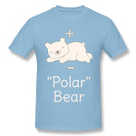 Men's Casual T-shirt Polar Molecule Bear Funny Science Pun Comfortable Round Neck Short Sleeves Shirt