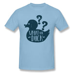 Mens Novelty T-Shirt What The Duck Cool O-Neck Short Sleeves Blouse Tops