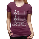 Women's Casual T-shirt These Are Difficult Times Music Flowy O-Neck Short Sleeve Shirts