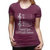 Women's Casual T-shirt These Are Difficult Times Music Flowy O-Neck Short Sleeve Shirts