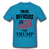 Men's Graphic T Shirt Police Officers For Trump Make America Safe Again For Light Comfortable Crew Neck Short Sleeves Tees