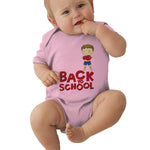 Toddler Climbing Bodysuit Back To School Cartoon Graphic Unisex Babys Short Sleeves Playsuit