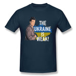 Cotton T Shirt for Men The Ukraine Is Weak For Dark Breathable O-Neck Short Sleeves Tees