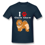 Mens Novelty T-Shirt I Love Chow Chow Comfy Crew Neck Short Sleeves Tees