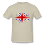 Men's Casual T-shirt Union Jack Style O-Neck Short Sleeves Blouse Tops