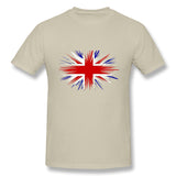 Men's Casual T-shirt Union Jack Style O-Neck Short Sleeves Blouse Tops