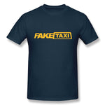 Mens Novelty T-Shirt Fake Taxi Breathable Round Neck Short Sleeves Tee