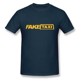 Mens Novelty T-Shirt Fake Taxi Breathable Round Neck Short Sleeves Tee