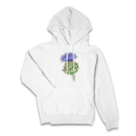 Women's Pullover Hoodie Watercolor Thistle Athletic Sweatshirt Long Sleeve Tie Dye Fleece with Pocket Hooded Tops