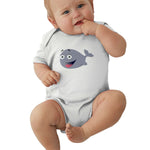 Toddler Climbing Bodysuit Whale Cartoon Graphic Unisex Baby Short Sleeves Outfits Clothes